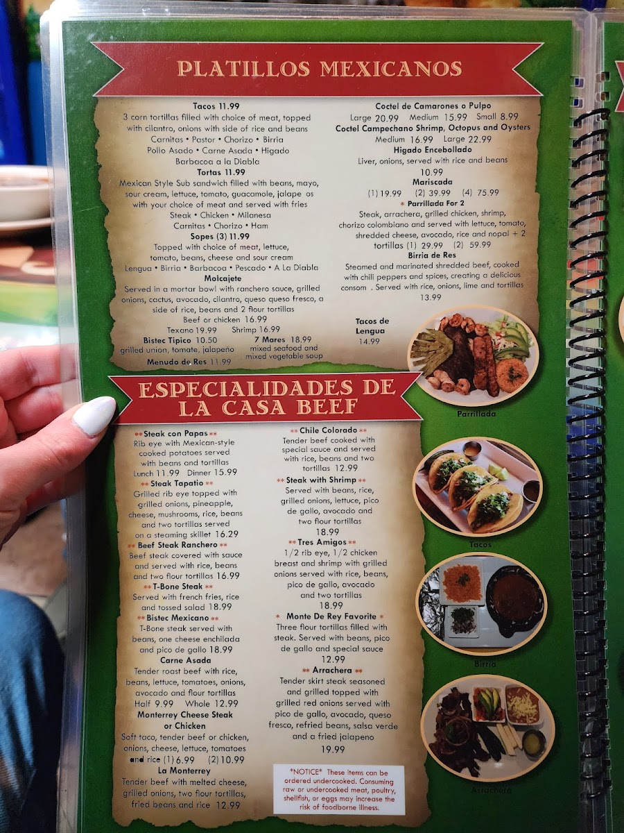 Monte De Rey Mexican Restaurant Menu - Image 6